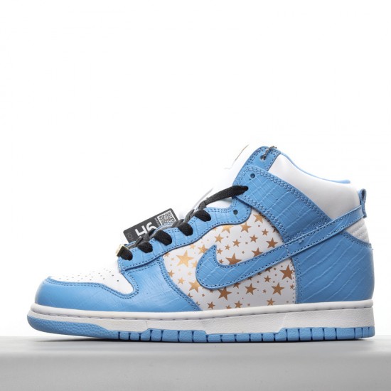 Nike SB Dunk High Pro Pro SB Supreme Blue Stars 307385-141 Blue Nike Dunk Rep