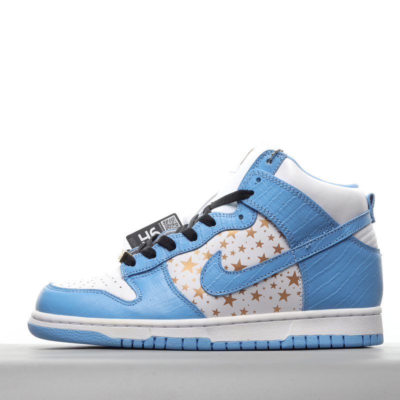 Nike SB Dunk High Pro Pro SB Supreme Blue Stars 307385-141 Blue Nike Dunk Rep