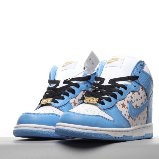 Nike SB Dunk High Pro Pro SB Supreme Blue Stars 307385-141 Blue Nike Dunk Rep