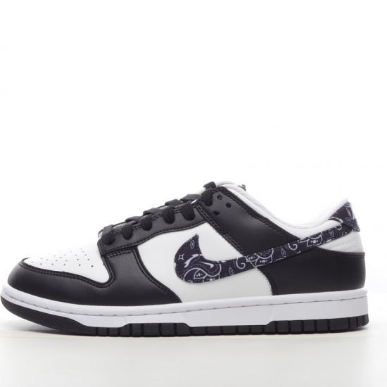 Nike Dunk Low Black Paisley DH4401-100 Black White Nike Dunk Rep