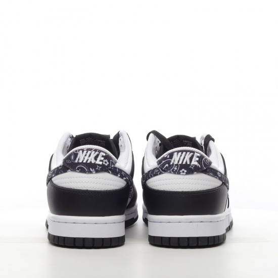 Nike Dunk Low Black Paisley DH4401-100 Black White Nike Dunk Rep