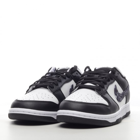 Nike Dunk Low Black Paisley DH4401-100 Black White Nike Dunk Rep