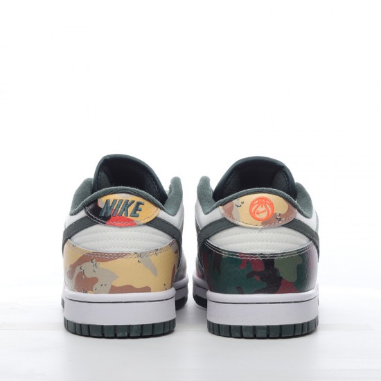 Nike SB Dunk Low Sail Multi-Camo DH0957-100 yelLow green Nike Dunk Rep