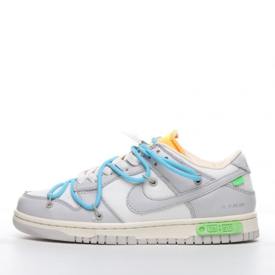 Nike Dunk Low Off-White“04 of 50”OW DM1602-115 Blue Gray Shoes