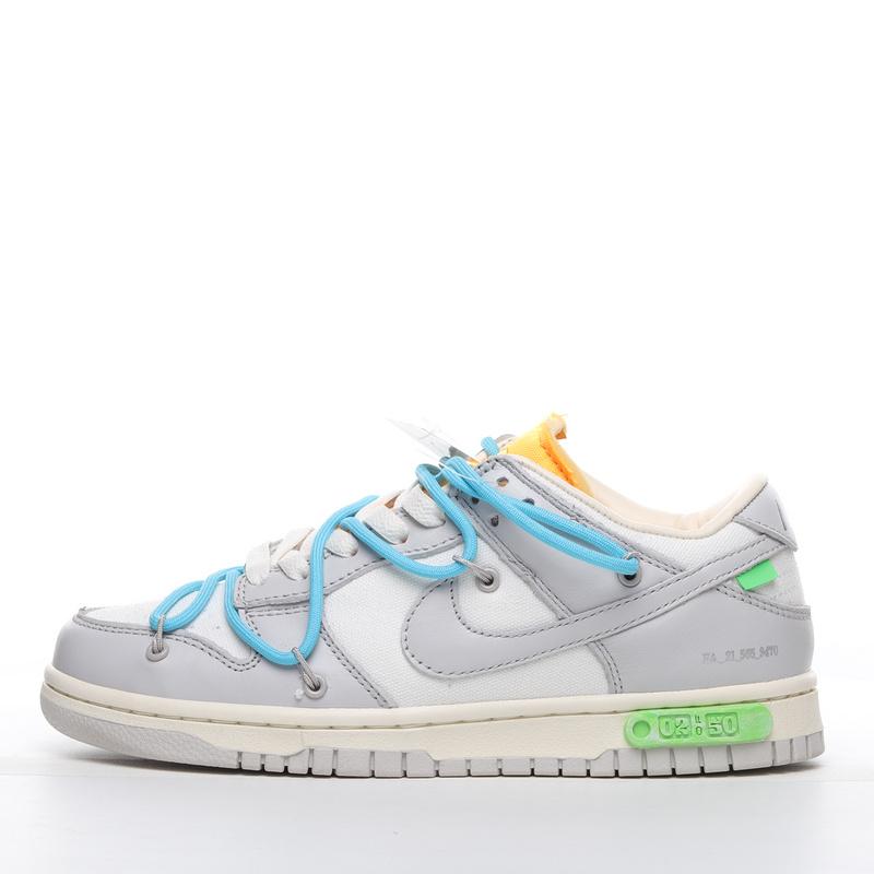 Nike Dunk Low Off-White“04 of 50”OW DM1602-115 Blue Gray Shoes