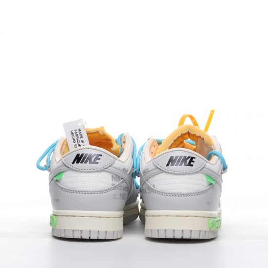 Nike Dunk Low Off-White“04 of 50”OW DM1602-115 Blue Gray Shoes