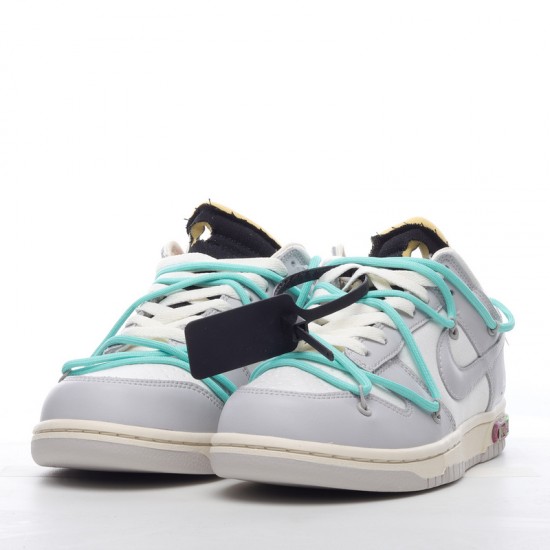 Nike Dunk Low Off-White“The 50”DM1602-114 Gray Green Shoes
