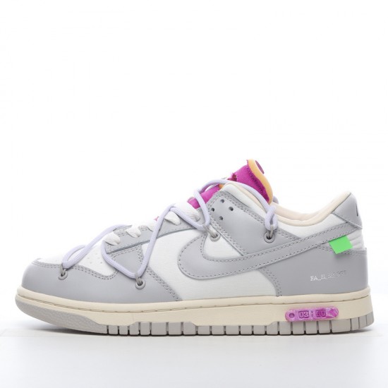 Nike Dunk Low Off-White“The 50”OW DM1602-118 Gray Shoes