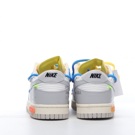 Nike SB Dunk Low Off-White Lot 10 of 50 DM1602-112 Blue Gray Shoes