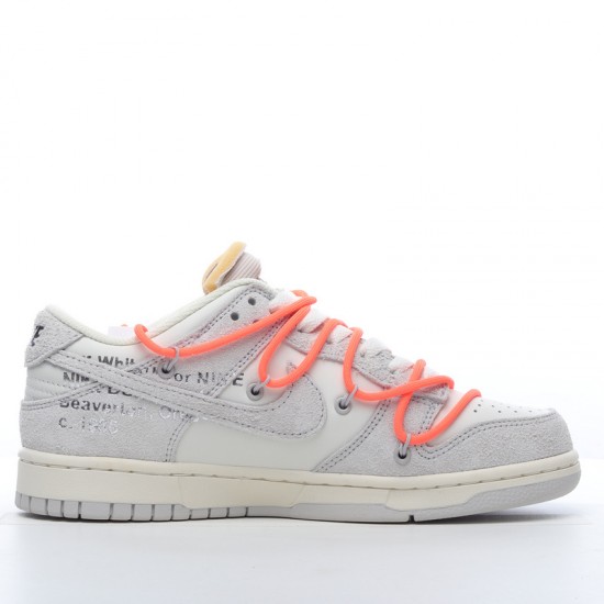 Nike SB Dunk Low Off-White Lot 11 of 50 DJ0950-108 Orange Gray Shoes