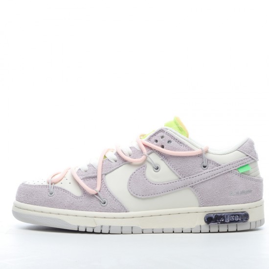 Nike SB Dunk Low Off-White Lot 12 of 50 DJ0950-100 Pink Gray Shoes