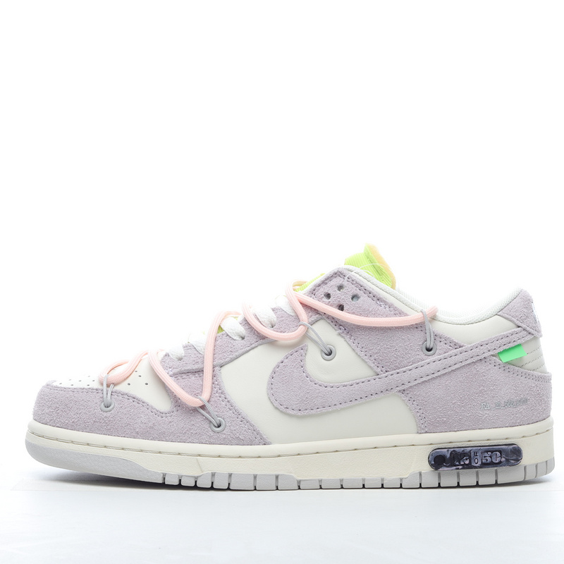 Nike SB Dunk Low Off-White Lot 12 of 50 DJ0950-100 Pink Gray Shoes