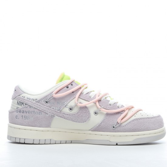 Nike SB Dunk Low Off-White Lot 12 of 50 DJ0950-100 Pink Gray Shoes