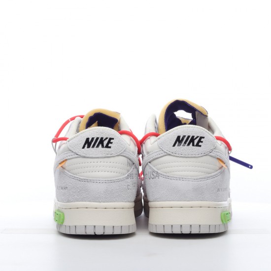 Nike SB Dunk Low Off-White Lot 13 of 50 DJ0950-110 Red Gray Shoes