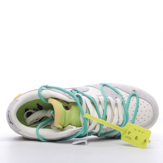 Nike SB Dunk Low Off-White Lot 14 of 50 DJ0950-106 Green Gray Shoes