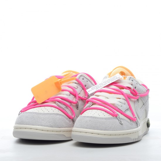 Nike SB Dunk Low Off-White Lot 17 of 50 DJ0950-117 Pink Gray Shoes