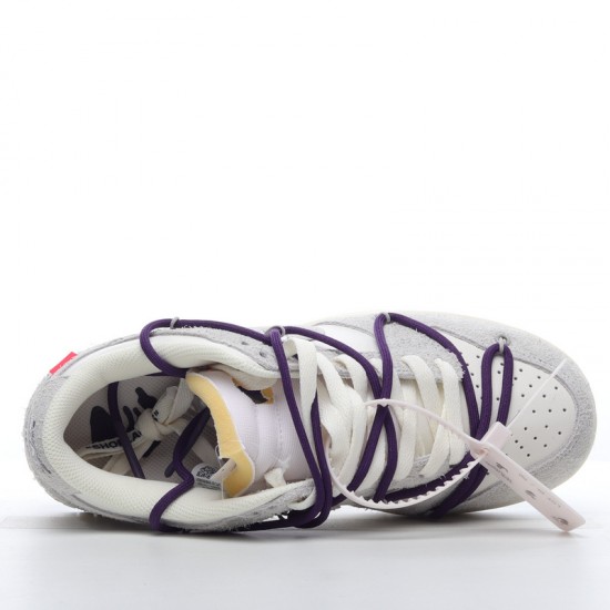 Nike SB Dunk Low Off-White Lot 18 of 50 DJ0950-112 Purple Gray Shoes