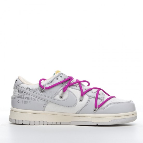 Nike SB Dunk Low Off-White Lot 21 of 50 DM1602-100 Purple Gray Shoes