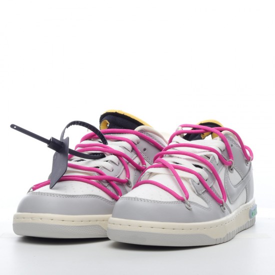 Nike SB Dunk Low Off-White Lot 30 of 50 DM1602-122 Pink Gray Shoes