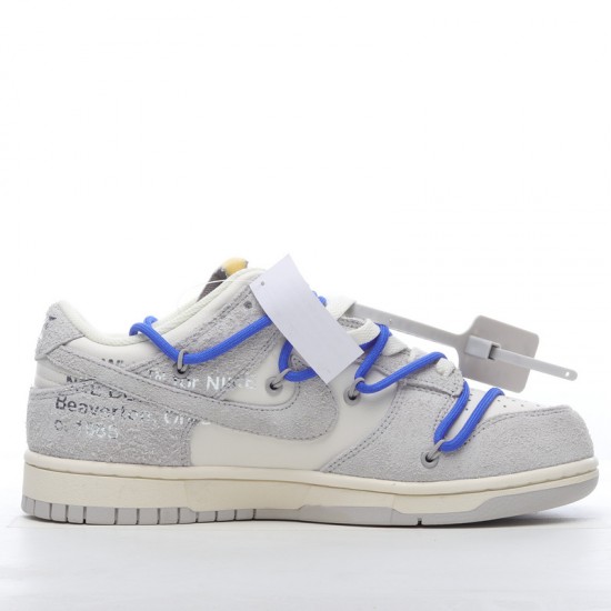 Nike SB Dunk Low Off-White Lot 32 of 50 DJ0590-104 Blue Gray Shoes