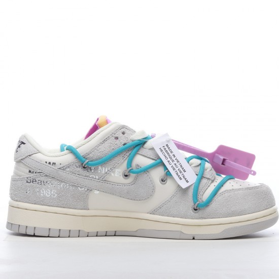 Nike SB Dunk Low Off-White Lot 36 of 50 DJ0590-107 Blue Gray Shoes