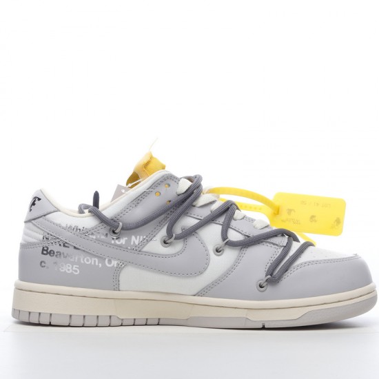 Nike SB Dunk Low Off-White Lot 41 of 50 DM1602-105 Gray Shoes