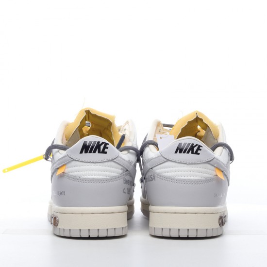 Nike SB Dunk Low Off-White Lot 41 of 50 DM1602-105 Gray Shoes