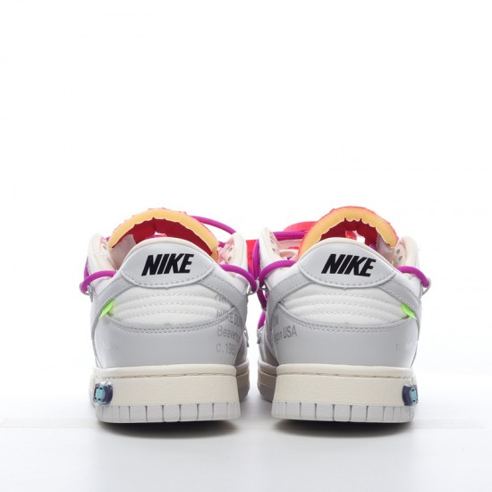 Nike SB Dunk Low Off-White Lot 44 of 50 DM1602-104 Orange Gray Shoes