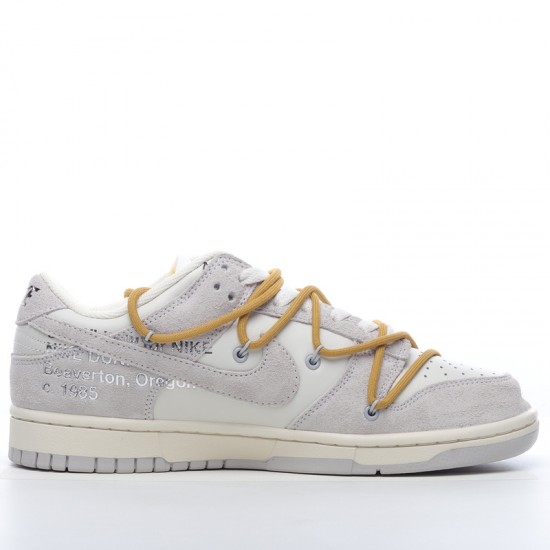 Off_White × Nike Dunk Low ＂The 50＂ DJ0950-105 Gray Shoes